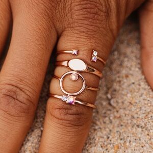 Pura Vida Rose Gold 4 Pc Ring Set